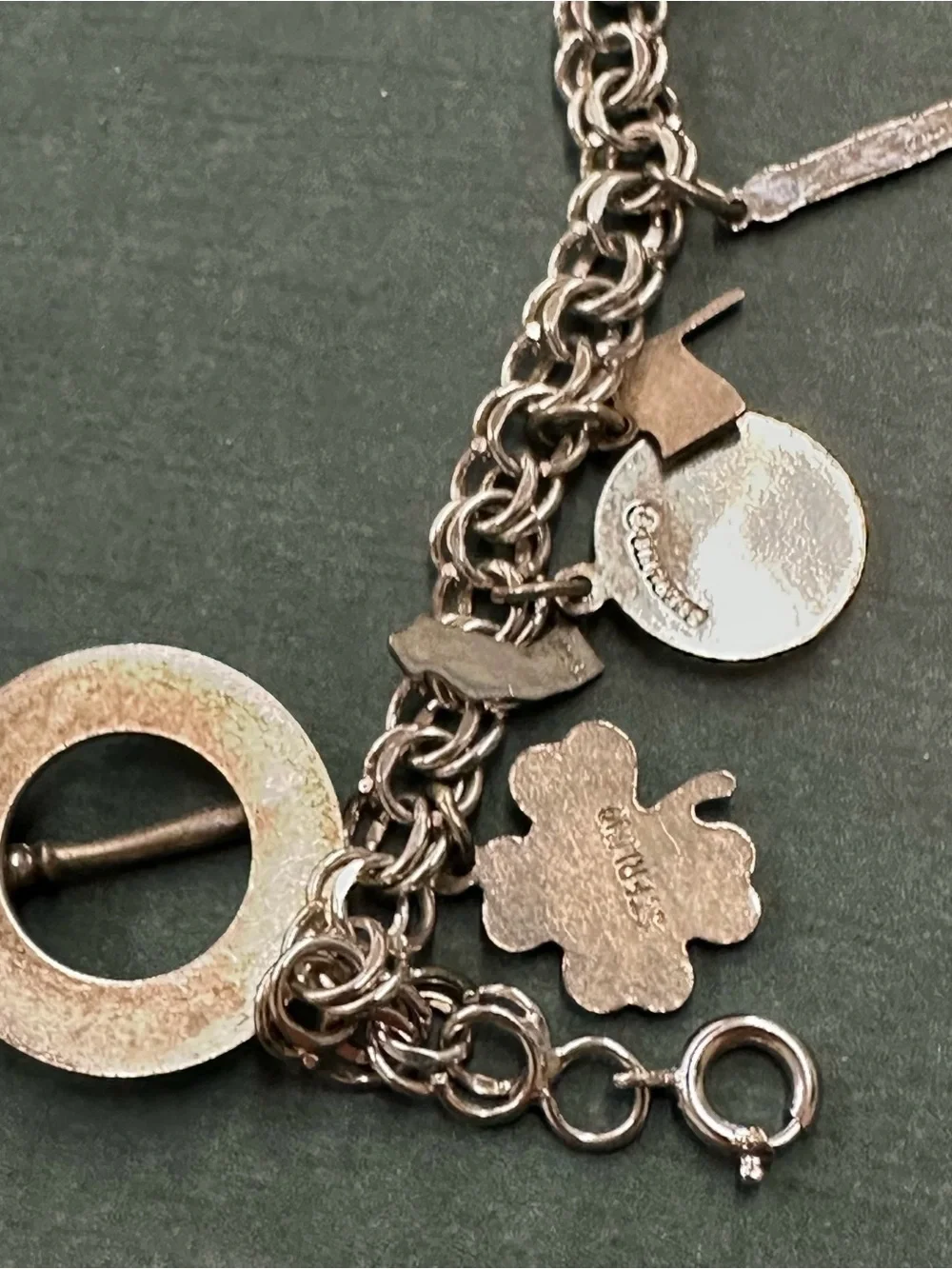 Jobs Daughter VTG 1960s Sterling Silver Charm Bracelet B11 1968